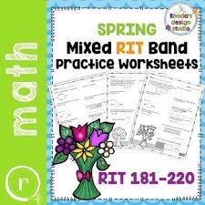 Spring Math Worksheets Nwea Map Prep Practice Rit Band 180 220 Distance Learning Nwea Spring Math Worksheets Nwea Map