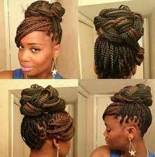 Braided Bun Braided Hairstyles Updo Box Braids Styling Hair Styles