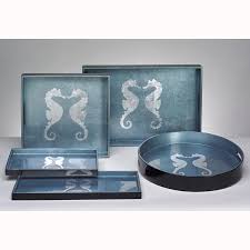 Cheers flattened wine bottle serving tray / unique wall art. High Quality Best Selling Set Of Metallic Blue Silver Serving Tray With Sea Horse Design From Viet Nam Buy Custom Printed Serving Tray Designer Food Serving Trays Food Serving Trays Product On Alibaba Com