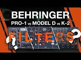 Behringer Pro 1 Vs Model D Vs K 2 Part 2 Filters And Modulation Youtube Vs Models Filters Pro