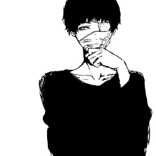 Black And White Anime Boy Side View Well On The Bright Side The Bandages Make You Look Even Cuter I Couldn T Help But Chuckle At The Little Girl S Comment Tokyo Ghoul Dark Anime Anime Guys