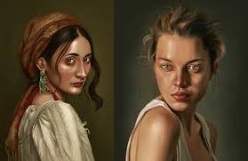 Draw digital portrait oil painting from photo by Praneethdigiart