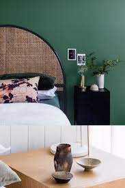 Inside The Home Of An Interior Stylist With Michelle Hart Style Curator Green Bedroom Walls Feature Wall Bedroom Green Bedroom Colors