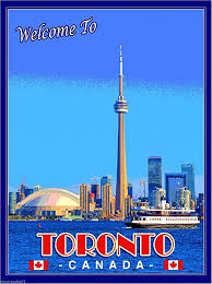 Unlike many other similar observation towers in the world, such as the cn tower in toronto, sky tower in auckland, space needle is not used for broadcasting or telecommunication purposes, it's used solely for observation purpose. Amazon Com A Slice In Time Toronto Canada Space Needle Skyline Canadian Travel Advertisement Art Poster Posters Prints