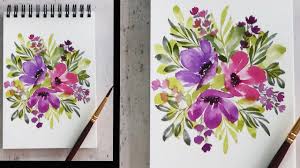 Watercolor painting ideas flowers easy. How To Paint Small And Easy Flower Bunch Watercolor Floral Art Youtube