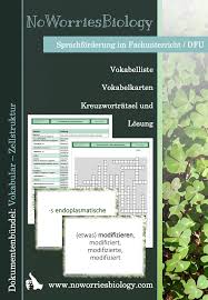 Dfu Vokabular Zellstruktur Unterrichtsmaterial Im Fach Biologie In 2020 Zellstruktur Unterrichtsmaterial Biologie