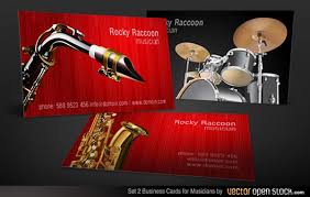 These symbols are vector element created by edraw drawing tools. Musicians Business Card Free Vector Set