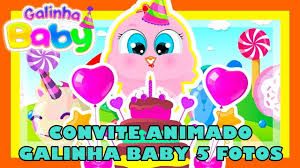 Turminha da galinha baby completo +30min de música infantil. Convite Animado Galinha Baby Mod 01 Com 5 Fotos No Elo7 Love Kawaii 1457e37