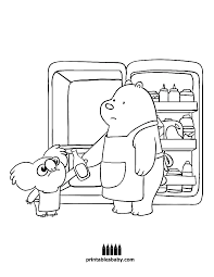 We Bare Bears Printables Baby Free Cartoon Coloring Pages Gấu