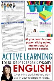 Active Learning Exercises For Reading Writing Distance Learning Options In 2020 Learning Activities Independent Reading Lessons Writing Lessons
