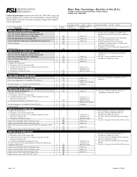 Asu Psychology Bs Major Map 2