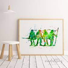 You'll receive email and feed alerts when new items arrive. Teenage Mutant Ninja Turtles Playroom Nursery Kids Room Wall Art Decor Vivideditions