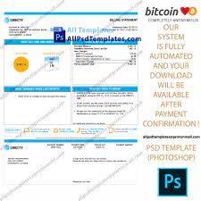 Usa Directv Bill Template Bill Template Templates Psd Templates
