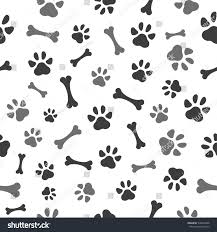 Pet Paw And Bones Seamless Pattern Icon Animal Footprint Cat Dog Bear Template Design Texture For Wallpapers In 2020 Animal Footprints Pet Paws Seamless Patterns
