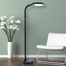 Lavish Home 60 In Black Led Sunlight Floor Lamp With Dimmer Switch 72 1515 Black Floor Lamp Adjustable Floor Lamp Led Floor Lamp