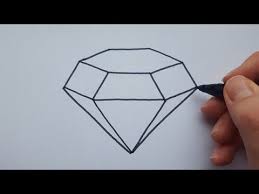 How To Draw A Diamond In 3d Hoe Teken Je Een Diamant In 3d Diamond Drawing Drawing Artwork Learn To Draw