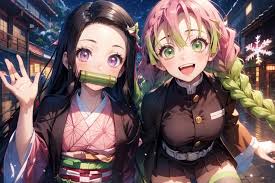 Daily Nezuko & Mitsuri (Kimetsu) AI Art | PixAI
