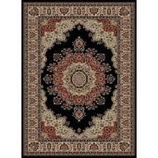 Tayse Rugs Sensation Black 8 Ft 9 In X 12 Ft 3 In Traditional Area Rug 4703 Black 9x12 The Home Depot With Images Oval Area Rug Tayse Rugs Area Rugs