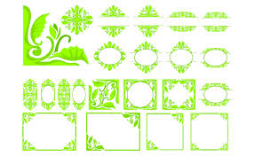 Download Set Of Green Ornament Border Design Graphic By Arief Sapta Adjie Creative Fabrica Di 2020 PSD Mockup Templates