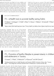 By subscribing you agree to the terms of use and privacy policy. 73 Promotion Of Healthy Lifestyles To Prevent Obesity In Children And Adolescents In Tuscany Public Health Nutrition Cambridge Core