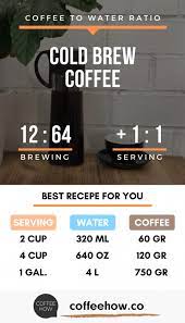 This is a case where experimenting is key, especially since brew times (and whether you brew at room temperature or in the fridge) can make a big difference. Learn About Coffee To Water Ratio Use Our Calculator Guide And Charts