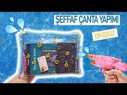Seffaf Canta Yapimi Dikissiz Iki Farkli Model Youtube Canta Cantalar Seytani