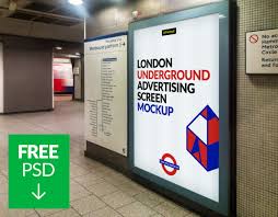 Vedi Questo Progetto Behance Free London Underground Ad Screen Mock Up 4 Https Www Behance Net Gallery 65207187 Fre London Underground Underground London