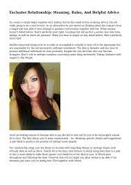 #2 they're only seeing you. Exclusive Relationship Meaning Rules And Helpful Advice