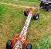 Logging Trailer For ATV., The Logging Trailer, a specialized trailer  designed for moving heavy, long logs. Features a unique lift and move  mechanism that makes it easy to maneuver even in rough ...