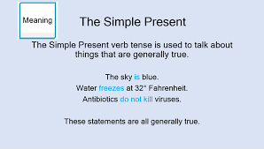 The simple present, present simple or present indefinite is one of the verb forms associated with the present tense in modern english.in simple present, the action is simply mentioned and there is nothing being said about its completeness. Present Continuous Remember Enhanced English