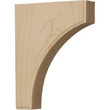 Ekena Millwork 1 3 4 In X 6 In X 8 In Unfinished Wood Alder Clarksville Corbel Bktw02x06x08cval The Home Depot Wood Brackets Corbels Wood Corbels