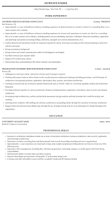 Advisory Services Senior Consultant Resume Sample