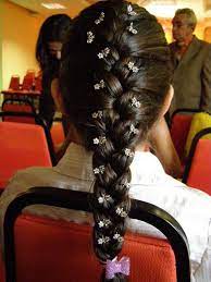 Decorated French Black Braided Hair Hair Styles Long Hair Styles French Braid Hairstyles