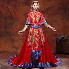 Vintage Blue Wedding Vestido Oriental Collars Elegent Dress In 2020 Chinese Wedding Dress Traditional Red Bridal Dress Dresses