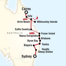 Map Of The Route For Cairns Australia Australia Travel Coast Australia
