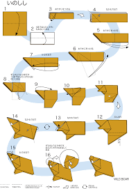 折り紙のイノシシ 猪 の折り方作り方 おりがみ畑 origami animals paper crafts origami