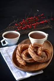 Spanish Hot Chocolate And Churros Recipe Churros Sweet Recipes Delicious Desserts