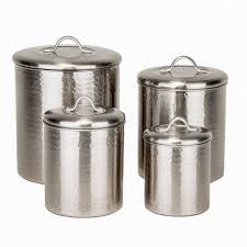 Although in the market there are many types of canisters. Old Dutch 4 Pc Hammered Brushed Nickel Kitchen Canister Set