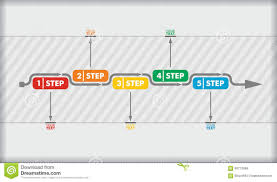 Flow Chart Template Stock Vector Illustration Of Colorful