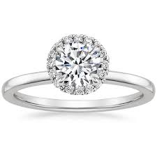 Although platinum and gold are both strong precious metals, platinum is the more durable of the two. Pave Halo Engagement Ring Vienna Brilliant Earth