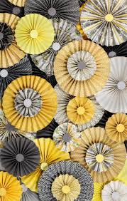 With party dresses,prom dresses,short dresses,long dresses,spring dresses,summer dresses.our latest collection features some of the biggest fashion trends for weddings. 25pc Set Of Yellow Grey Blue Paper Pinwheel S Rosette Paper Flo Aftcra