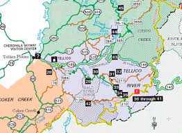 Tellico River Fishing Map Tellico River