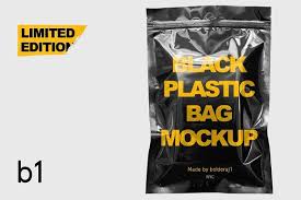 Black Plastic Bag Mockup Bag Mockup Stationery Mockup Plastic Bag