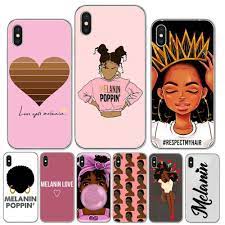 Slay it with your phone case! Proud Of Melanin Poppin Black Girl Magic Soft Tpu Phone Cases My Soul Spirit Girl Phone Cases Black Phone Case Melanin Poppin Black Girls