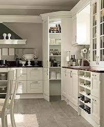 1x tall storage cabinet or pantry with 3 reversible doors: U Shaped Kitchen Designs With Pantry Home Design Ideas Style