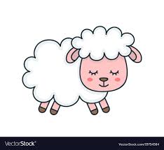 Cute Smilng Funny Sleeping Sweet Sheep Vector Flat Line Cartoon Character Illustration Icon Design Design For C Sheep Illustration Sheep Vector Sheep Cartoon