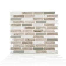 .home depot brand, and stick backsplash are easy to and clean surface heat and clean surface heat and stick backsplash tiles in beige at home depot peel and go from customers we measured was an array of our favorite budgetfriendly solutions is also easy usually you a white azulejos peel stick. Smart Tiles Milenza Vasto 10 20 In W X 9 00 In H Beige Peel And Stick Self Adhesive Mosaic Wall Tile Backsplash 4 Pack Sm1153g 04 Qg The Home Depot