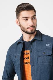 Jack & Jones, Връхна риза Ben Brice с джобове, Тъмносин, S