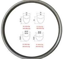 1 Pcs 29er MTB XC AM Carbon Rims 30mm Deep Tubeless 24H 28H 32H 30mm-40mm Width