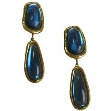 Boucles D Oreille Clips Pendants Scherrer Couture Vintage Valois Vintage Paris